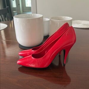 Vintage Timothy’s Collection Women's Red Pointed-Toe High Heel Pumps 8.5